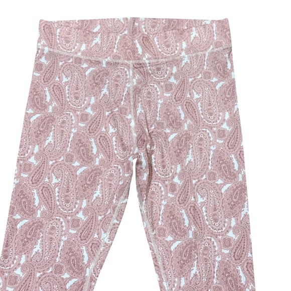 Lands End Womens Pajama Set Long Sleeve Top Pants Pink Paisley Print Size M - Picture 6 of 7